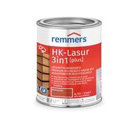 Remmers HK-Lasur Lasure 3 en 1 [plus] acajou, mat, 0,75 l, lasure pour bois, lasure pour bois, haut de gamme, protection du bois avec imprégnation, apprêt et lasure