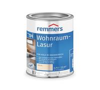 Remmers Lasure Bois intérieurs Blanc, 0,75 litres, Aqueuse, pour les bois intérieurs. Contient de la résine naturelle et de l'huile de lin. Pour les meubles, sols, escaliers.