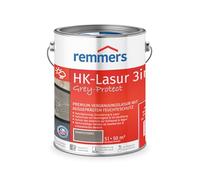 Remmers Lasure HK Grey-Protect Gris graphite, 5 litres, Lasure bois Premium pour l'extérieur, effet grisaillement en 3 teintes de gris naturel, 3 protections du bois en 1.