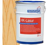 Remmers Lasure HK Incolore, 20 litres, Lasure bois Premium, décorative, solvantée, pour l'extérieur. Triple protection avec imprégnation, primaire, lasure