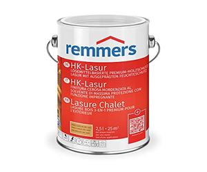 Remmers Lasure HK Palissandre, 5 litres, Lasure bois Premium, décorative, solvantée, pour l'extérieur. Triple protection avec imprégnation, primaire, lasure.