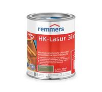 Remmers Lasure HK Vert nature, 0,75 litres, Lasure bois Premium, décorative, solvantée, pour l'extérieur. Triple protection avec imprégnation, primaire, lasure.