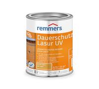 Remmers Lasure protection U.V. longue durée Chêne clair, 0,75 litres, Protection anti-UV pour bois extérieur, solvantée. Haute protection anti-UV également des teintes claires et incolore UV+.