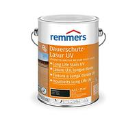 Remmers Lasure protection U.V. longue durée Ebène, 2,5 litres, Protection anti-UV pour bois extérieur, solvantée. Haute protection anti-UV également des teintes claires et incolore UV+.