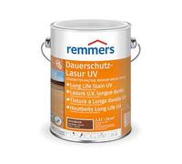 Remmers Lasure protection U.V. longue durée Noyer, 2,5 litres, Protection anti-UV pour bois extérieur, solvantée. Haute protection anti-UV également des teintes claires et incolore UV+.