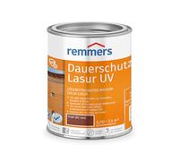 Remmers Lasure protection U.V. longue durée Teck, 0,75 litres, Protection anti-UV pour bois extérieur, solvantée. Haute protection anti-UV également des teintes claires et incolore UV+.