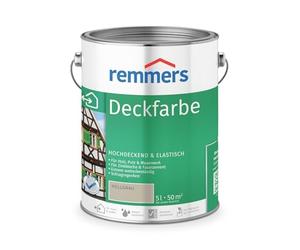 Remmers Peinture Finition Gris clair, 5 litres, Peinture aqueuse pour intérieur et extérieur, protection contre les intempéries pour le bois, le zinc, et nombreux autres supports.