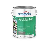 Remmers Peinture Finition Gris foncé, 5 litres, Peinture aqueuse pour intérieur et extérieur, protection contre les intempéries pour le bois, le zinc, et nombreux autres supports.