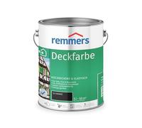 Remmers Peinture Finition Noir, 5 litres, Peinture aqueuse pour intérieur et extérieur, protection contre les intempéries pour le bois, le zinc, et nombreux autres supports.