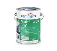 Remmers Vernis multi 3 en 1 gris clair (RAL 7035), 2,5 l, peinture de protection contre les intempéries, vernis de protection du métal et vernis coloré à base d'eau pour bois, métal et PVC