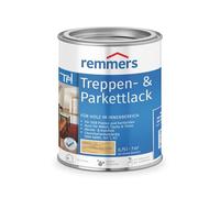 Remmers Vernis Parquets & Escaliers Incolore, brillant satiné, 0,75 litres, Vitrificateur aqueux pour bois et parquets. Pour l'intérieur, en application au pinceau sur les parquets, et escaliers.