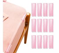 REMMUSSS 12 Pièces Attache Drap Housse, Tendeur Drap Housse, Supports de Drap de Lit, Qui Maintiennent Les Draps de Lit Fermement en Place, Compatible avec Les Matelas avec Bords(Rose)