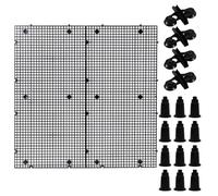 REMMUSSS 2 pièces Aquarium Séparateur Diviseur, Grille pour Aquarium en Plastique Haute Densité, avec Supports, Pinces à Ventouse, pour Filtration et Protection du Fond(Noir 30x15cm)