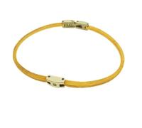 Remo Gammella Bracelet homme femme rigide en bronze Rebecca avec point de lumière, fermeture à pression