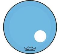 Remo P3-1322-CT-BUOH - Peau de frappe Powerstroke 3 Colortone pour grosse caisse, bleu, 22, avec trou décentré de 5