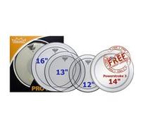 Remo Propack Pinstripe Transparente 12/13/16/+P3 Sablee 14 Pack de peaux