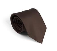 Remo Sartori - Cravate en soie pure couleur unie, largeur 8 cm, fabriquée en Italie, homme, marron, Taille unique