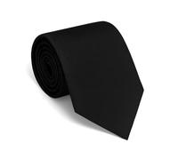 Remo Sartori - Cravate en soie pure couleur unie, largeur 8 cm, fabriquée en Italie, homme, Noir , Taille unique