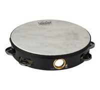 Remo World Percussion Tambourin 8" Simple rangée - Cadre Acousticon, Peau Fiberskyn 3, Finition Quadura Noire, Accordé en usine, 8 paires de cymbalettes - TA-5108-70
