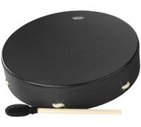 Remo World Percussion - Buffalo Drum - 16" x 3,5" - Cadre Acousticon, Peau Bahia Bass, Croix de maintien en corde, pré-accordée, incl. batte, noir - E1-1316-BE