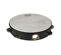 Remo World Percussion Tambourin 8" Simple rangée - Cadre Acousticon, Peau Fiberskyn 3, Finition Quadura Noire, Accordé en usine, 8 paires de cymbalettes - TA-5108-70