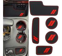 REMOCH Lot de 5 tapis de console centrale pour Durango - Accessoires pour porte-gobelet des années 2014, 2015, 2016, 2017, 2018, 2019, 2020 - Insert pour porte-gobelet - Décoration intérieure (bordure
