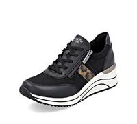 Remonte Baskets basses D0T09 pour femme, semelle lâche, Noir Combi 04, 45 EU Weit