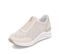 Remonte Baskets basses D0T15 pour femme, semelle lâche, Beige Combi 60, 43 EU Large