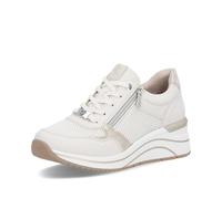 Remonte Baskets Basses D0T19 pour Femme, Semelle Ample, Beige Kombi 60, 41 EU Weit
