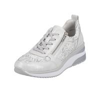 Remonte Baskets D2401 pour Femme, Blanc Pur glacé, Argent 91, 41 EU