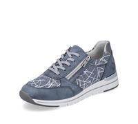 Remonte Baskets R6700 pour Femme, Adria Lightblue Gris Clair Bianco Silver 12, 37 EU