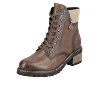 Remonte Bottes à lacets en cuir et textile - Marron uni - En cuir lisse, marron, 42 EU