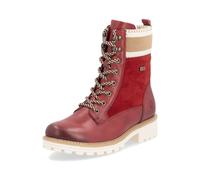 Remonte Bottes À Lacets Fourrées En Cuir Autre Cuir Foncé Rouge, 37