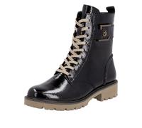 Remonte Dorndorf Bottines femme en cuir verni D866300 doublées Noir 39 EU