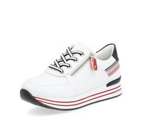 Remonte Chaussures basses D1312 pour femme, Blanc, bleu, rouge., 39 EU