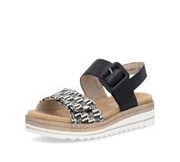 Remonte D0Q62 Sandales classiques pour femme avec semelle lâche, Noir Combi 03, 39 EU