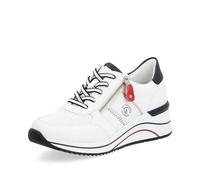 Remonte D0T04 Baskets basses pour femme, Combi 81 blanc, 43 EU Weit