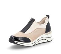 Remonte, D0t08 H Microstretch, Femme Basket_Mode_Basse Beige bi-matière - 40 EU