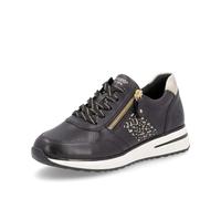 Remonte Dorndorf Baskets basses D1G00 Minato en cuir Femme or/noir/blanc perle Taille 39
