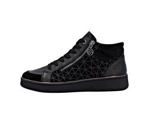 Remonte D2E70 MID Sneaker Femme Mi-Haute Chaussure De Sport Lacets Noir