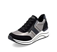 Remonte Damen Low-Top Sneaker D0700, Frauen Halbschuhe,Lose Einlage,wasserabweisend,remonteTEX,Freizeit,sportlich,straßenschuhe,Metallic (90),38 EU