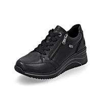 Remonte Damen Low-Top Sneaker D0700, Frauen Halbschuhe,Lose Einlage,wasserabweisend,remonteTEX,Freizeit,sportlich,straßenschuhe,Schwarz (00),41 EU