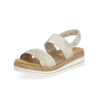 Remonte Damen Riemchensandalen D0Q56, Frauen Sandalen,lose Einlage,freizeitschuhe,offene schuhe,strandschuhe,sandaletten,bequem,metallic (91),37 EU