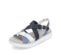 Remonte Damen Riemchensandalen D2K53, Frauen Sandalen,Lose Einlage,Sommerschuhe,Freizeitschuhe,offene Schuhe,Strandschuhe,Bequem,Blau Kombi (14),40 EU