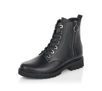 Remonte Bottines femme D8671 – à lacets, semelle amovible, fermeture à glissière – Noir 37 EU/4 UK