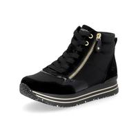 Remonte Femme Chaussures à Lacets D1370, Dame Chaussures de Sport lacées,Semelle intérieure Amovible,Chaussure de Ville,Schwarz,38 EU / 5 UK