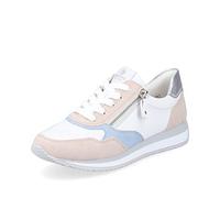 Remonte Femme Chaussures Basses D0H01, Dame Chaussures de Sport lacées,Semelle intérieure Amovible,Chaussure de Sport,Weiss Kombi,39 EU / 6 UK