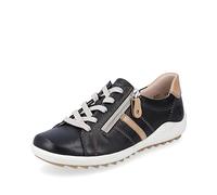 Remonte Femme Chaussures Basses R1432, Dame Chaussures Confortables,Semelle intérieure Amovible,Chaussure Basse Confort,Schwarz Kombi,36 EU / 3.5 UK