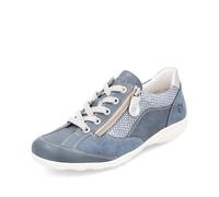 Remonte Femme Chaussures Basses R3410, Dame Chaussures Confortables,Semelle intérieure Amovible,Confortable,Lacets,Blau Kombi,45 EU / 10.5 UK