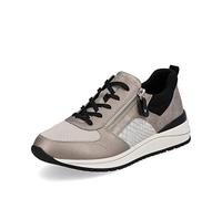 Remonte Femme Chaussures Basses R3702, Dame Chaussures de Sport lacées,Semelle intérieure Amovible,Sneaker,Metallic,38 EU / 5 UK